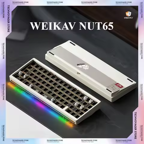 WEIKAV NUT65 Mechanical Keyboard Kits 68% Layout Aluminium Alloy Wireless Tri-Mode Custom Gaming Key