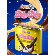 Resuka Dip Dip 40g (Chocolate Stick with Vanilla & Chocolate Dip)