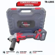 MESIN GERINDA CORDLESS 2 BATERAI BATERAI CORDLESS BRUSHLESS GRINDER TROODON 88V
