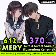 🔥 Digital Illustration Art - MERY 🔥 Anime Figure | CG Art Digital Drawing Book | Smart Drawing Table