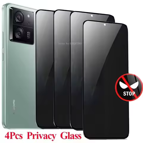 4Pcs Privacy Tempered Glass for Xiaomi 13T Pro 11T 13 Anti Spy Screen Protector for Xiaomi 11T Pro 1