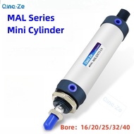 Mini Air Pneumatic Cylinder Aluminum Bore 16mm 25mm 32mm 40mm Single Rod Double Acting Stroke 16x25 