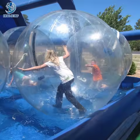 1.3-2.5m Diameter Inflatable Leg Water Walking Ball Transparent with Zipper for Water Playground Swi