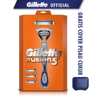 Gillette Alat Cukur Fusion5 Pisau Cukur Starter Pack + GRATIS COVER