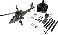 Apache AH-64D CP Helicopter 6G/3D RTF Green with Remote Control, Battery, Charging Cable, Accessorie