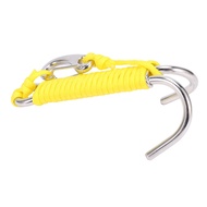 P8TOOKE 316 Stainless Steel Scuba Diving Double Reef Hook 1.2 M Nylon Thread and Bolt Buckle