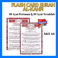 Flash Card Surah Al - Kahfi (10 AYAT AWAL & AKHIR) - Poster Surah-Buku Surah-Flash Card AlKahfi Al K