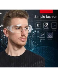 1入防霧、防風、防化學環境的護目鏡，可戴於處方眼鏡之上，男女皆宜設計，用於勞動保護和防濺濕