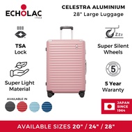 Echolac Celestra Aluminium Frame 28″ Luggage with Silent Spinner Wheels