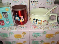 7-11迪士尼杯+711陶瓷碗連匙羹$200一套2款1.米奇米尼杯及米奇瓷碗全新有盒