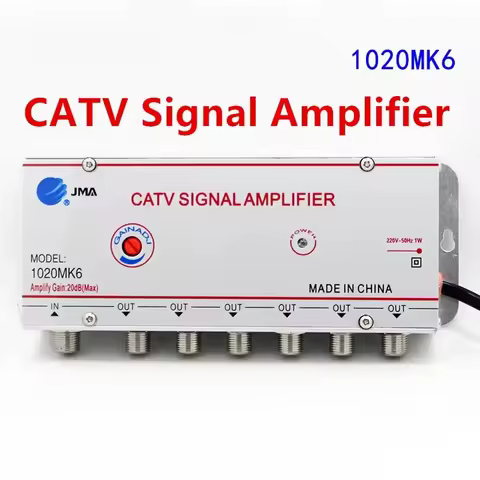 2/3/4/6/8 Way 20DB CATV Antenna Signal Amplifier Booster Cable TV Splitter Digital TV Equipments 45M