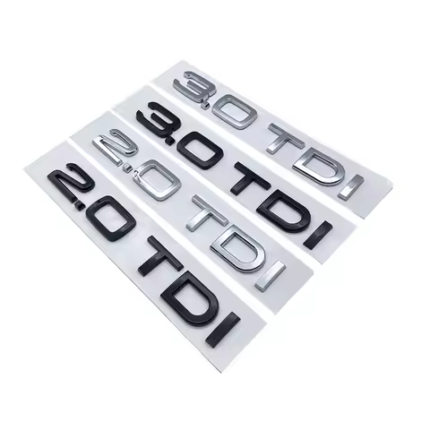 3D Car Sticker for Audi A3 A4 A5 A6 Q3 Q5 Q7 S7 Side Trunk Decoration Letters 2.0 TDI 3.0 TDI Emblem