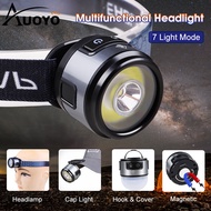 Auoyo Headlamp Cap Light Multifunctional Camping Light Super Bright Headlights Mini Headlamps Rotati