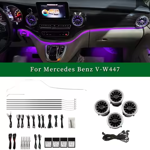 Ambient Light Kit W447 Auto Lighting System Atmosphere Light 64 Colors LED Car Interior Suitable for