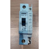 SIEMENS MINIATURE CIRCUIT-BREAKER MCB 5SX21 C1 + AUXILIARY CONTACT BLOCK 5SX91HS (USED)