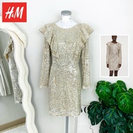 Size S-M New H&N Brand Authentic 1 Dress Arm Alang Plus Shiny Scales Work Silver Slim Fit Party Set 