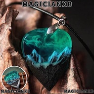 MAGICIANXB Guitar Pick Necklace, Handmade Resin Resin Guitar Pick, Retro Presents Heart Necklace Hea