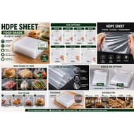 HDPE Sheet Food Grade 10x10 12x12 14x14 16x16 18x18 20x20 22x22 Transparent Plastic