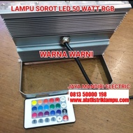 Lampu Sorot Led 50 Watt Warna Warni 50W Rgb 50Watt