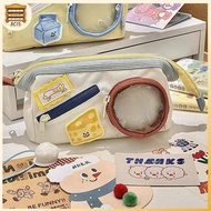 [8C15] Adorable Large Capacity Burger Pencil Case Multi-layer Student Japanese Style High Aesthetic 