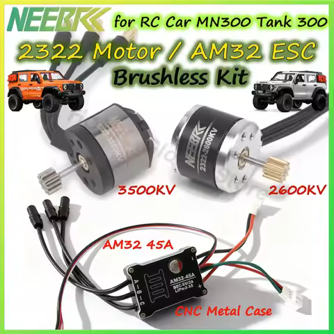 2322 2600KV 3500KV Brushless Motor AM32 45A Metal ESC Original Plug for 1/12 RC Car Crawler MN300 Ta