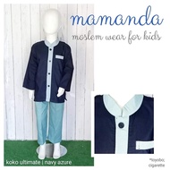(1-12 years) Ultimate Navy Azure Muslim Clothes Set Mamanda Children'skoko