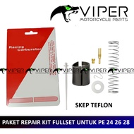 COMPLETE PACKAGE PISTON SKEP CARBURETOR PE24 PE26 PE28 PE30 WITH NOZZLE NEEDLE MAIN JET PILOT SPUYER