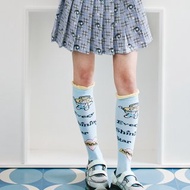 藍灰色少女漫畫眼睛格子百褶裙可愛日韓
