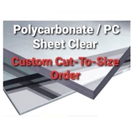 3MM 117cm x 50cm Polycarbonate Sheet Clear ( Custom Cut-To-Size Order ) size 117cm x 50cm ready stoc
