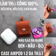 Genuine Leather Handmade Airpod 1 2 Pro Case - Exclusive Tab House