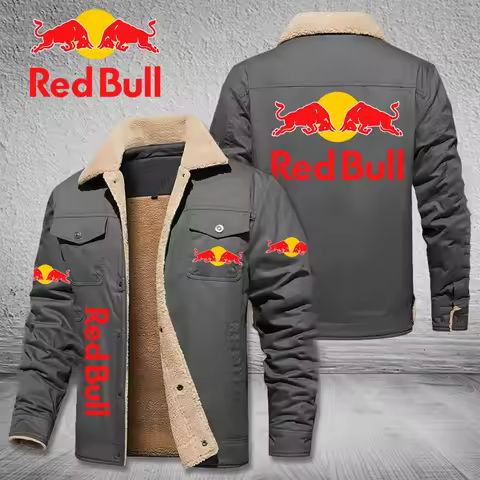 New Fleece Official Red Bull Racing Top Men's Red Bull Outdoor Jacket Summer Red Bull Thermal Coat