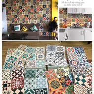 Kitchen Decal, Bathroom sticker with Cement Tile pattern, size 40x60cm - Glass Door Sticker, Ceramic