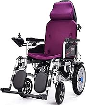Fashionable Simplicity Foldable Electric Wheelchair Electric Wheelchair With Headrest High-Back Reclining Scooter Assisted Wheelchair For The Elderly And The Disabled