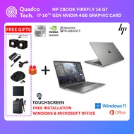 FREE 🎁 HP Zbook Firefly G7 / i7-10th Gen / NVIDIA QUADRO P520 4GB / 8GB-16GB RAM / 256GB-512GB SSD 1