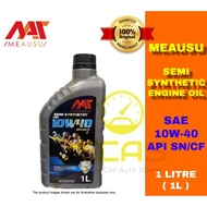 MEAUSU Engine Oil SAE Semi Synthetic 10W40 1L / Minyak Hitam 10/40 1L 10-40 Semi Synthetic 1 Litre Minyak Enjin