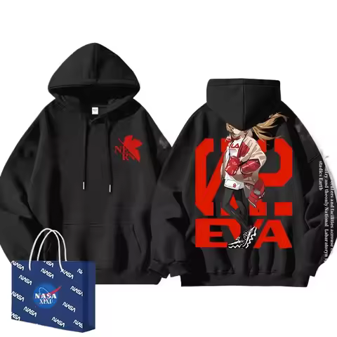 EVA Asuka Langley Soryu Anime Merchandise Cartoon Cute Hoodie Creative ACG Unisex Spring Long Sleeve