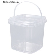 [fashion] 280ML/500ML/1L/2L Plastic Bucket with Lid and handle Food Storge Container MY