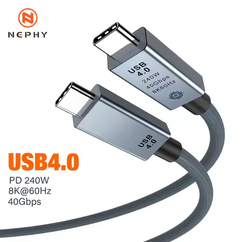 USB C Thunderbolt 4 40Gbps USB4 Cable USB Type C to C 240W Fast charging Cable Thunderbolt3 for egpu