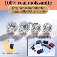 0.5ct/1 carat / 2 carat fashion moissanite jewelry diamond earrings VVS white D moissanite earrings