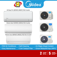 Midea Air Conditioner (1.0HP-2.5HP) Smart Control Wifi R32 Air Magic (Super Ionizer) MSEP / MSXS / MSGD