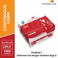 Paperline Continuous Form Paperline Computer Paper/ 9.5 x 11 3ply CF K3 W PRS