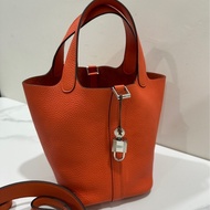 HERMES橘銀釦PICOTIN 18