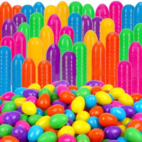 2000 Pcs Easter Eggs 2.36 Assorted Bright Colors Plastic Easter Eggs for Easter Hunt Basket Stuffers