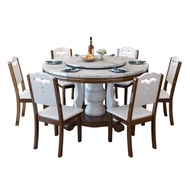 Marble Dining-Table round Table Dining Living Room Solid Wood Dining Tables and Chairs Set Dining Table Dining Table Household Eating Table