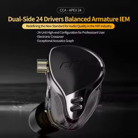 CCA apex 24 moving iron headphones in-ear fever-grade hifi sound quality cable game monitoring live 