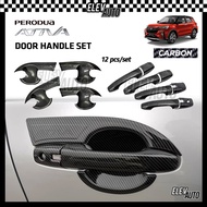 Perodua Ativa CARBON FIBER Door Handle Cover Door Bowl Protector Perodua Ativa Accessories