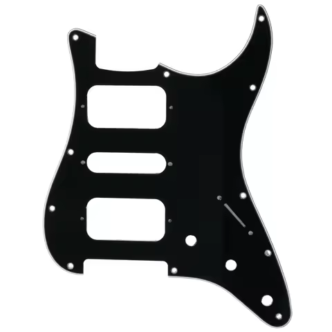 Musiclily Pro 11 Holes Round Corner HSH Guitar Pickguard for American Mexican Fender Standard ST Sty