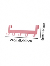 1入組多色金屬掛鉤門後置物架,適用於衣服、袋子、鑰匙、雨傘、毛巾等的懸掛。適用於客廳、臥室、門廳、浴室和其他功能鉤子,不需釘子