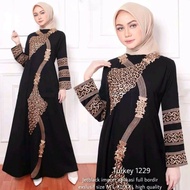 HITAM Abaya Embroidery Abaya arab Black Abaya Black turkey Embroidery