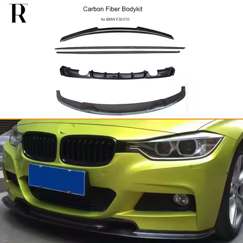 Carbon Fiber Bodykit Front Bumper Chin Lip Splitter Side Skirt Rear Diffuser Wing Spoiler for BMW F3